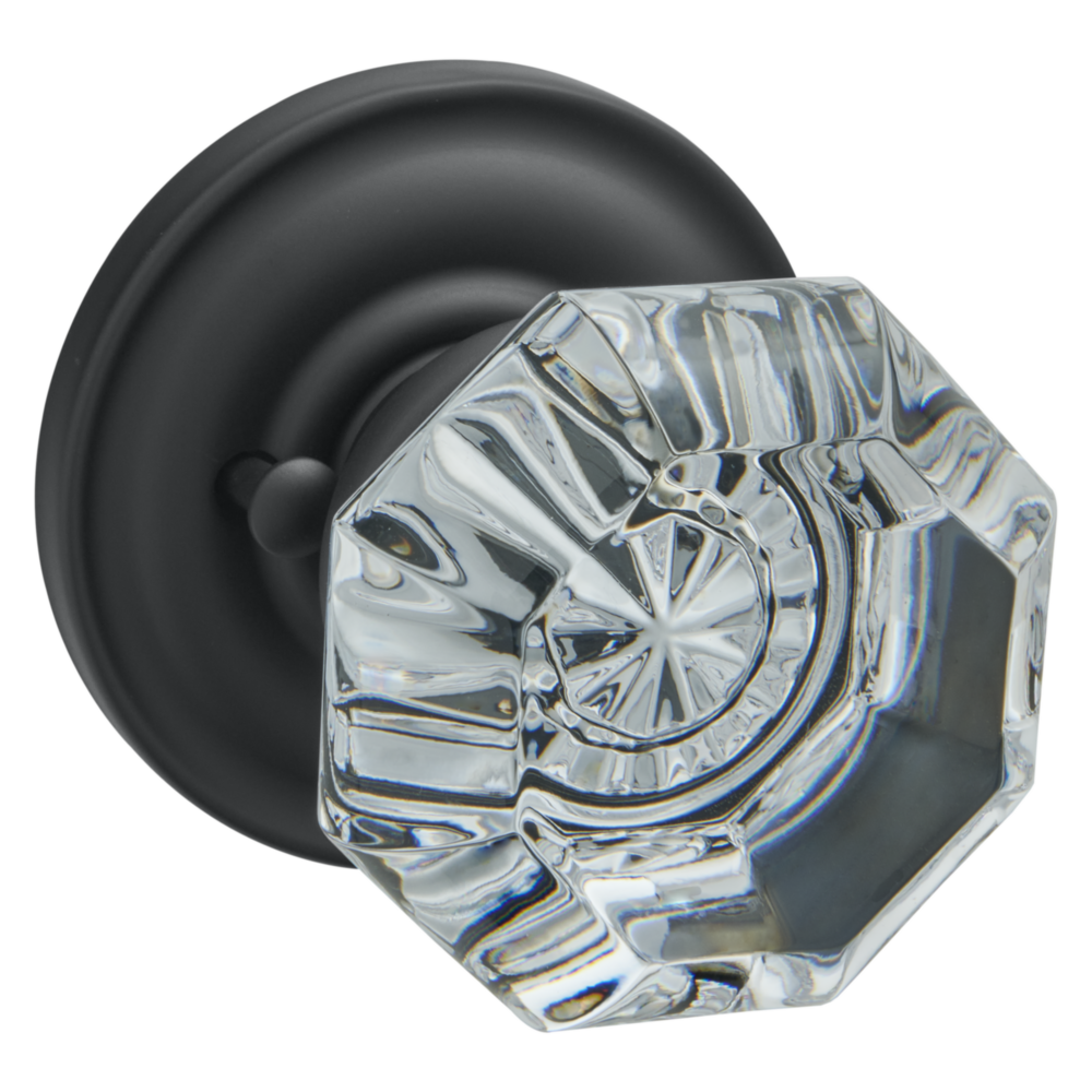 Baldwin 5080 Fillmore Knob Set with 5048 Rose Satin Black / Privacy / Reversible