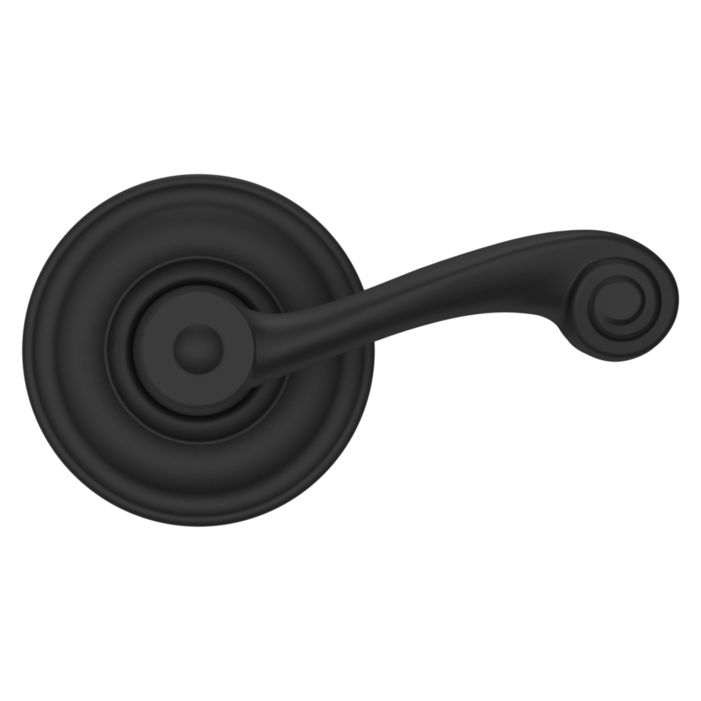 Baldwin 5103 Wave Lever Set with 5048 Rose Satin Black / Passage / Reversible