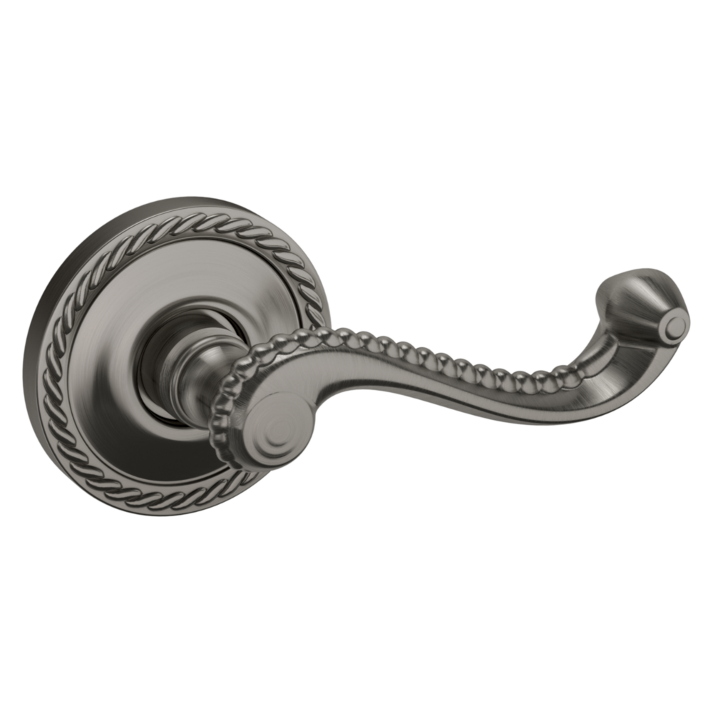 Baldwin 5104 Bristol Lever Set with 5004 Rose Lifetime (PVD) Graphite Nickel / Passage / Reversible