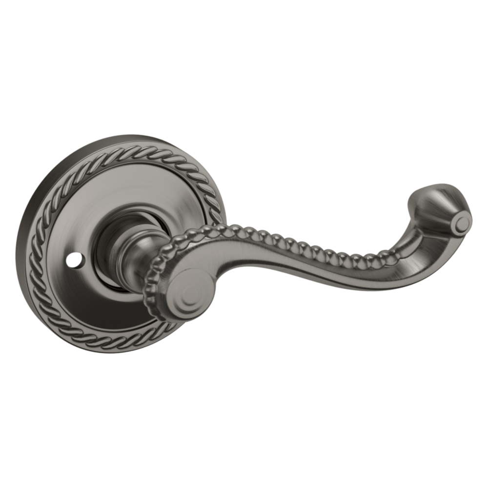 Baldwin 5104 Bristol Lever Set with 5004 Rose Lifetime (PVD) Graphite Nickel / Privacy / Reversible