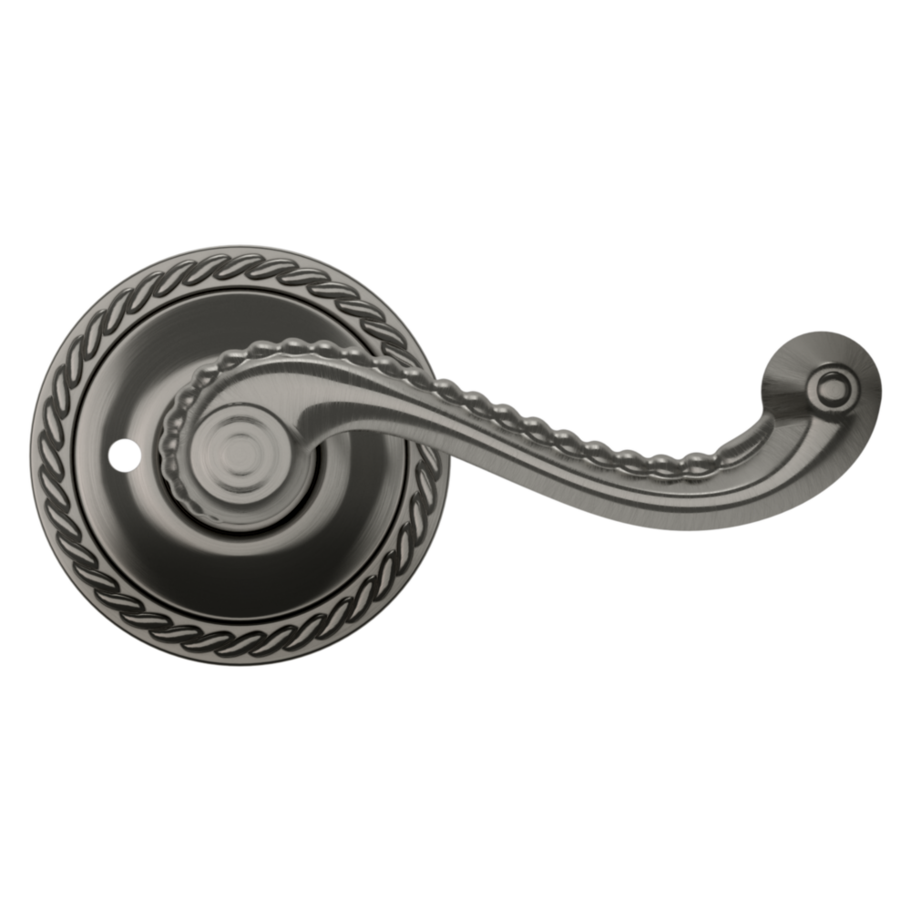 Baldwin 5104 Bristol Lever Set with 5004 Rose Lifetime (PVD) Graphite Nickel / Privacy / Reversible