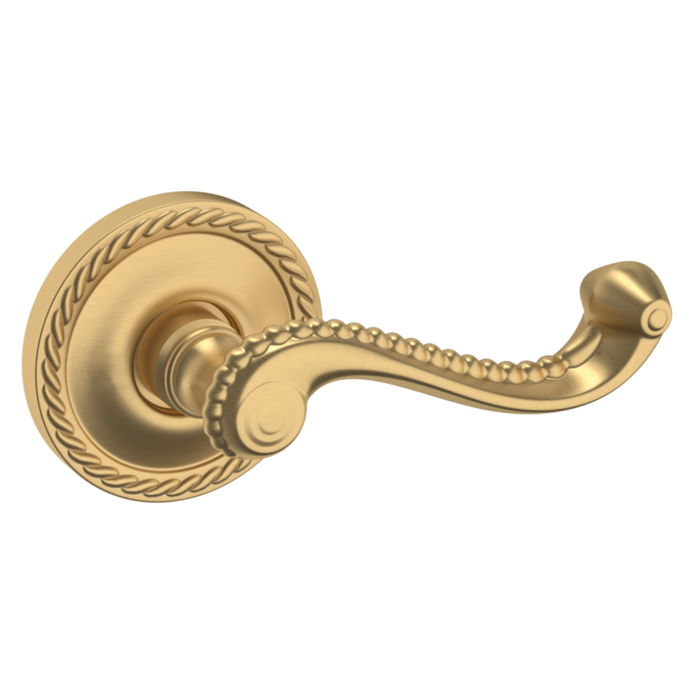 Baldwin 5104 Bristol Lever Set with 5004 Rose Vintage Brass / Passage / Reversible