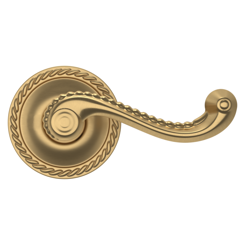 Baldwin 5104 Bristol Lever Set with 5004 Rose Vintage Brass / Passage / Reversible