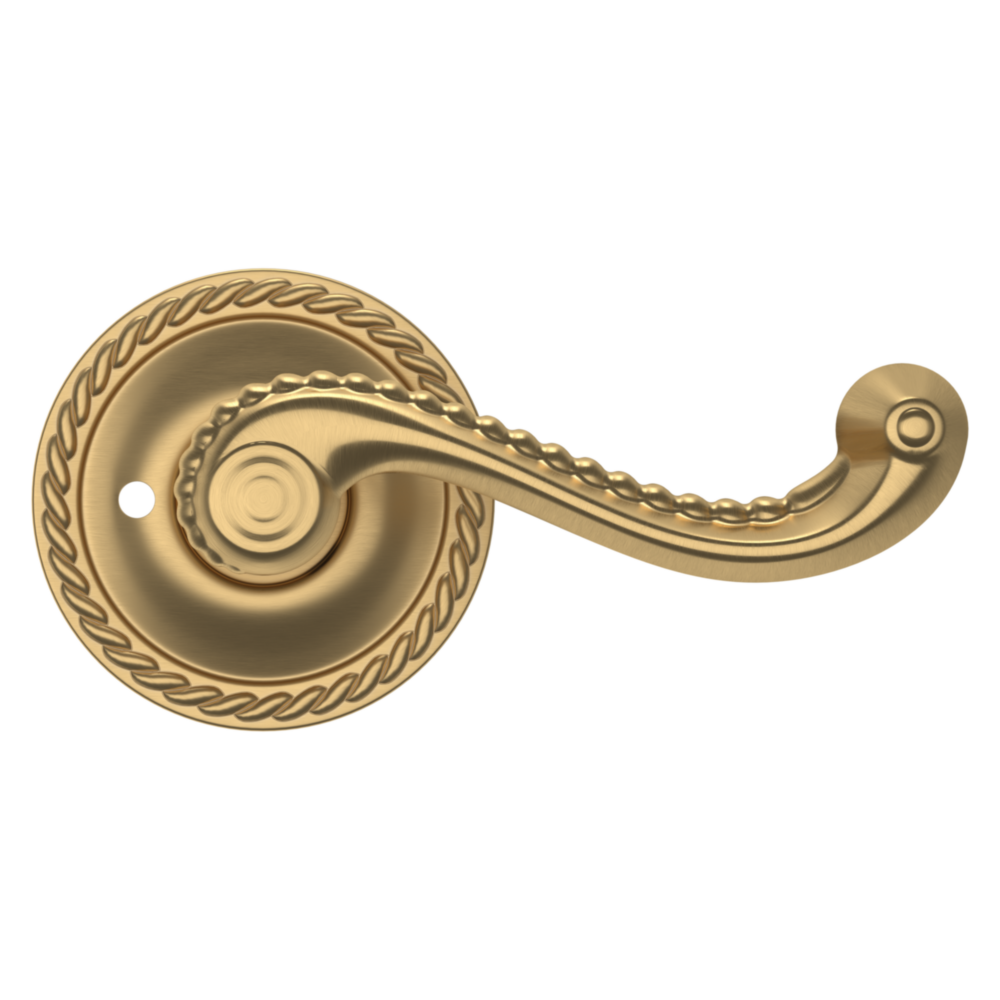 Baldwin 5104 Bristol Lever Set with 5004 Rose Vintage Brass / Privacy / Reversible