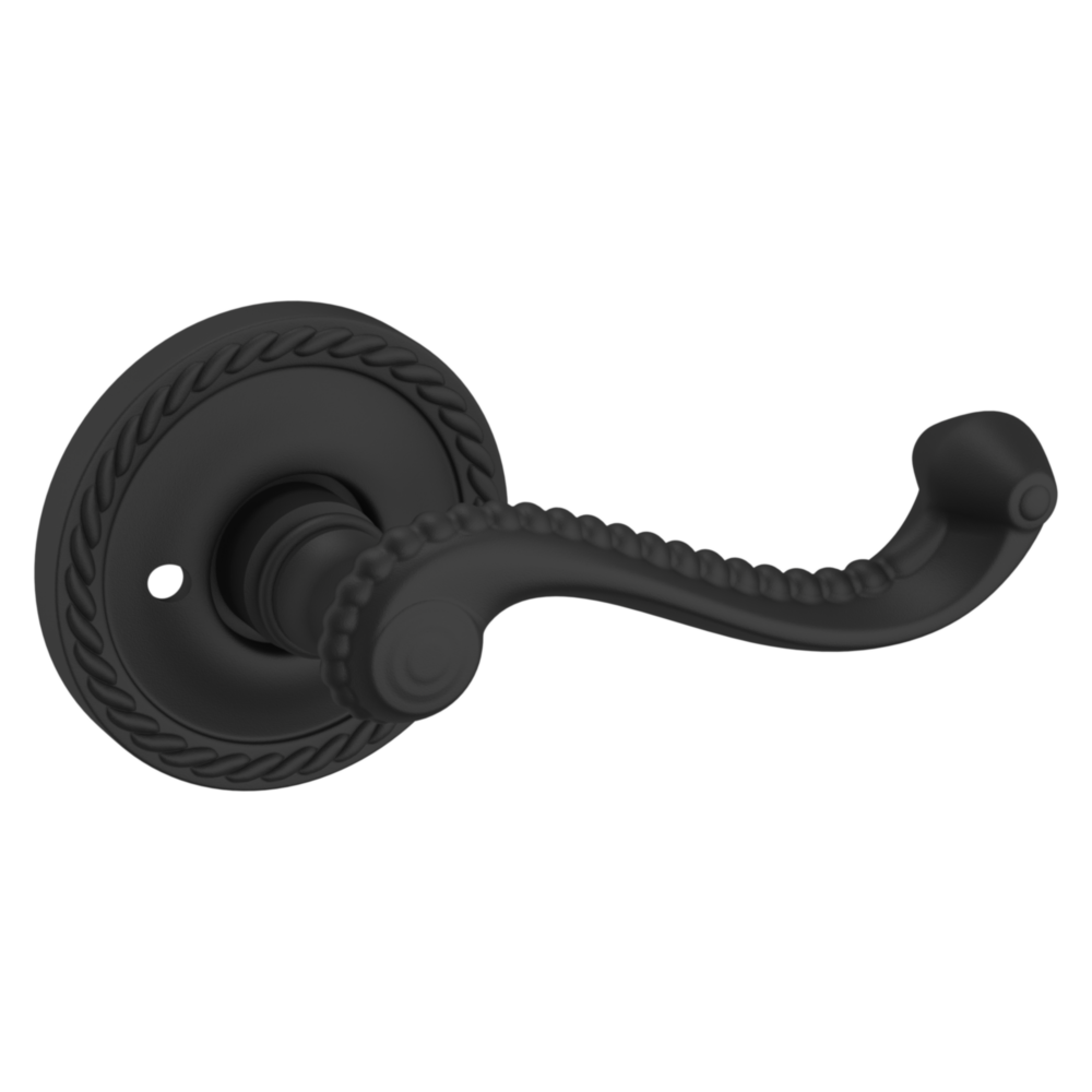 Baldwin 5104 Bristol Lever Set with 5004 Rose Satin Black / Privacy / Reversible