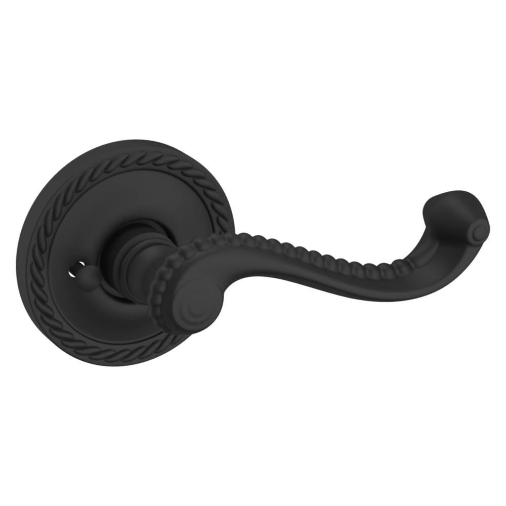 Baldwin 5104 Bristol Lever Set with 5004 Rose Satin Black / Privacy / Reversible