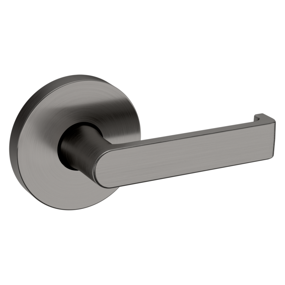 Baldwin 5105 Contemporary Straight Lever Set with 5046 Rose Lifetime (PVD) Graphite Nickel / Passage / Reversible