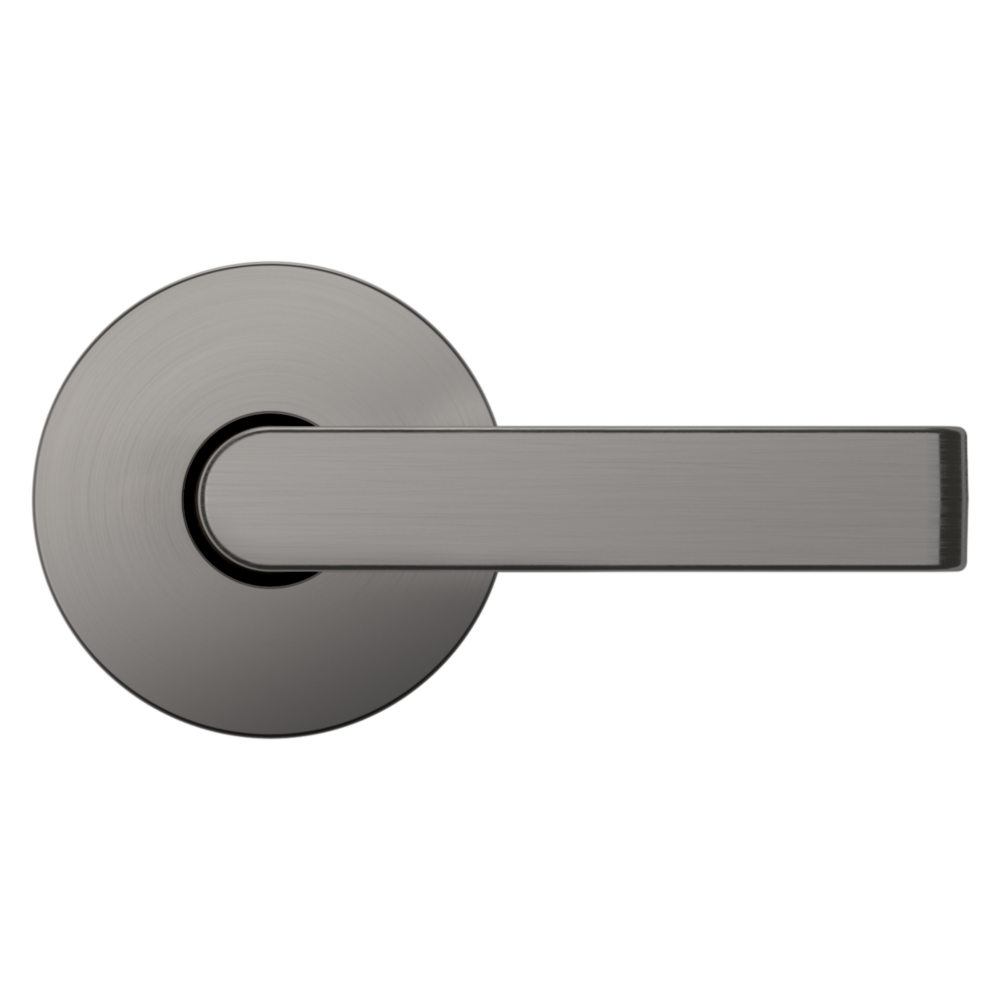 Baldwin 5105 Contemporary Straight Lever Set with 5046 Rose Lifetime (PVD) Graphite Nickel / Passage / Reversible