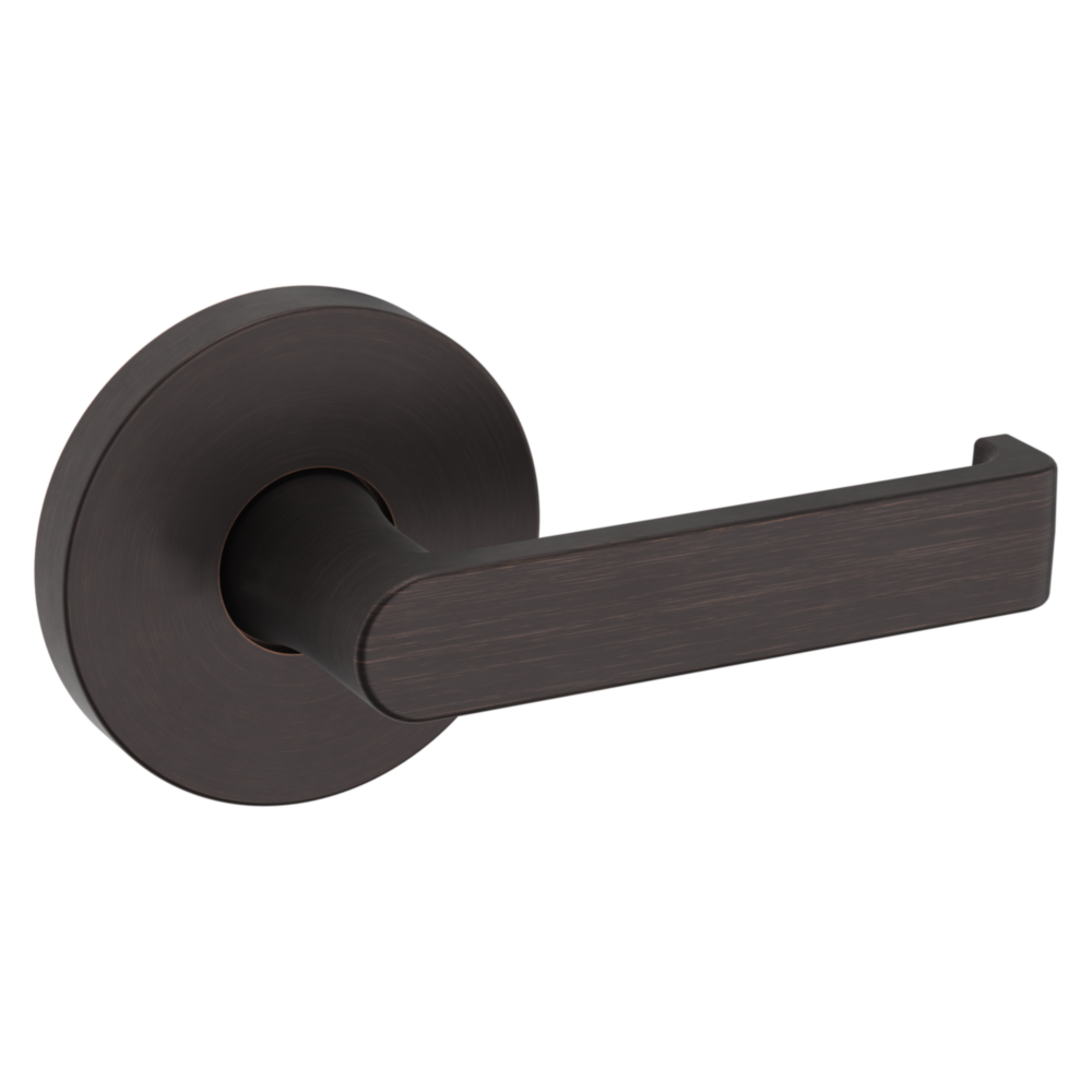 Baldwin 5105 Contemporary Straight Lever Set with 5046 Rose Venetian Bronze / Passage / Reversible