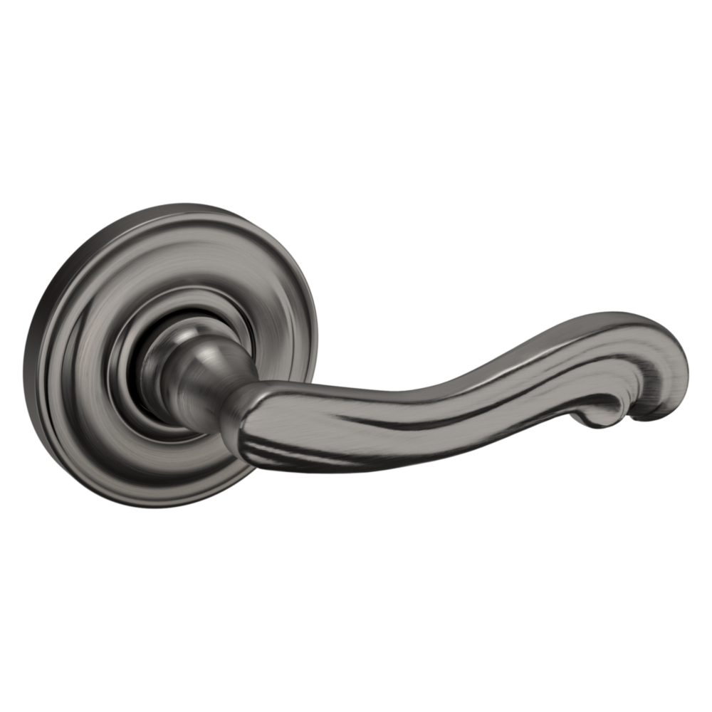 Baldwin 5108 Kensington Lever Set with 5048 Rose Lifetime (PVD) Graphite Nickel / Passage / Reversible