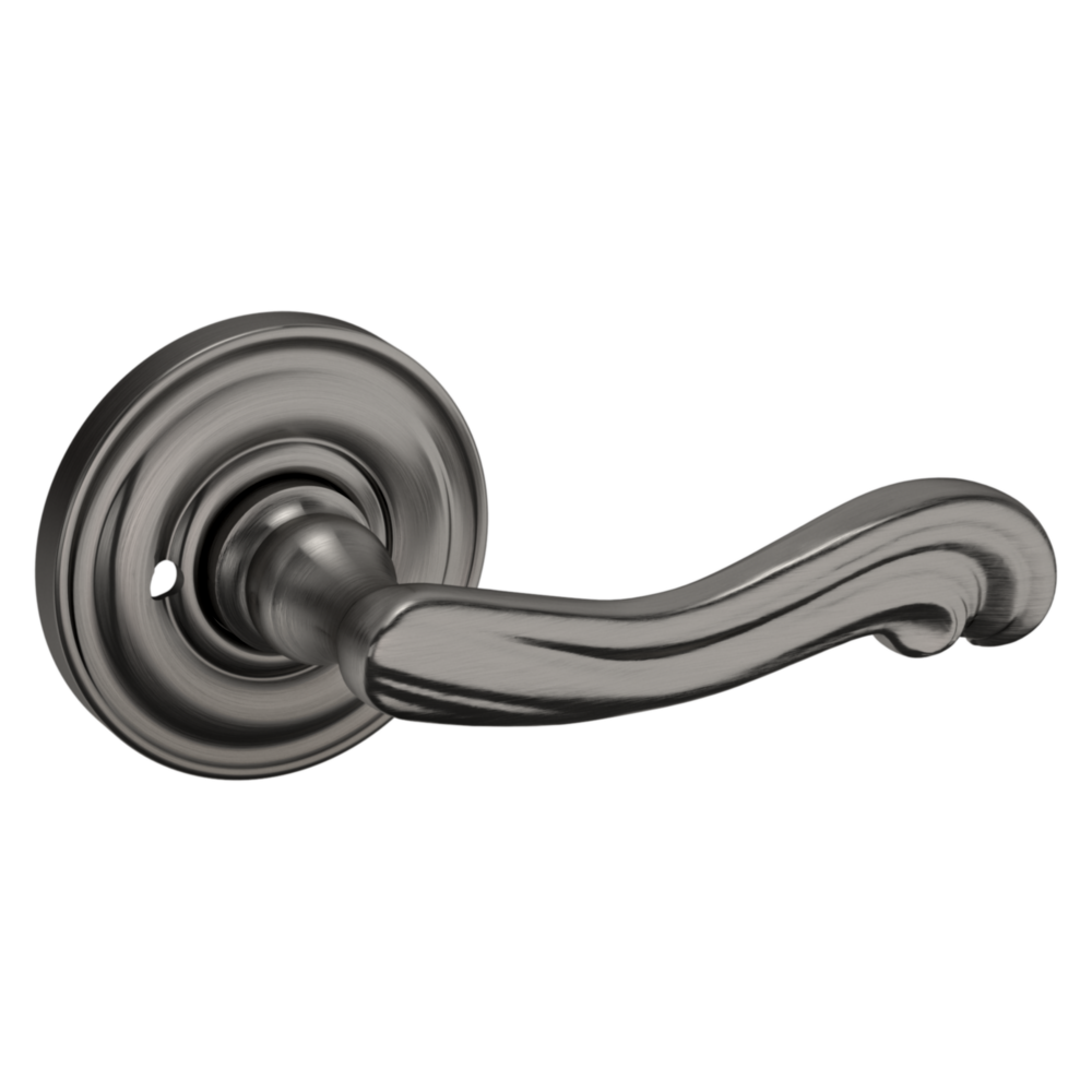 Baldwin 5108 Kensington Lever Set with 5048 Rose Lifetime (PVD) Graphite Nickel / Privacy / Reversible