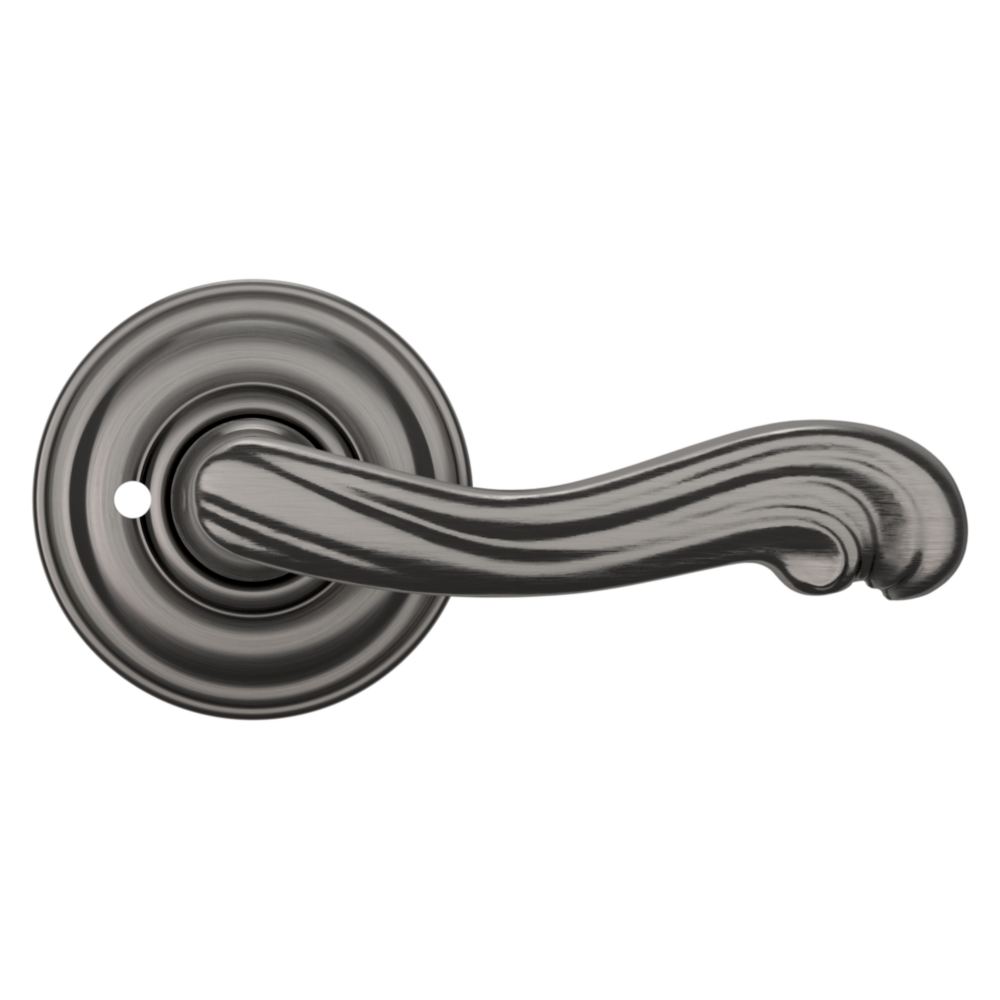 Baldwin 5108 Kensington Lever Set with 5048 Rose Lifetime (PVD) Graphite Nickel / Privacy / Reversible