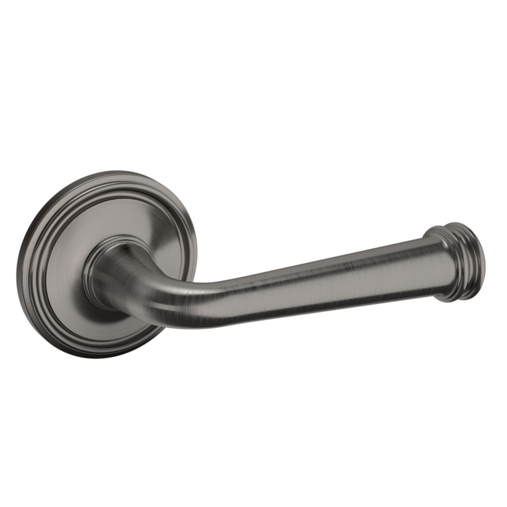 Baldwin 5116 Traditional Straight Lever Set with 5070 Rose Lifetime (PVD) Graphite Nickel / Passage / Reversible