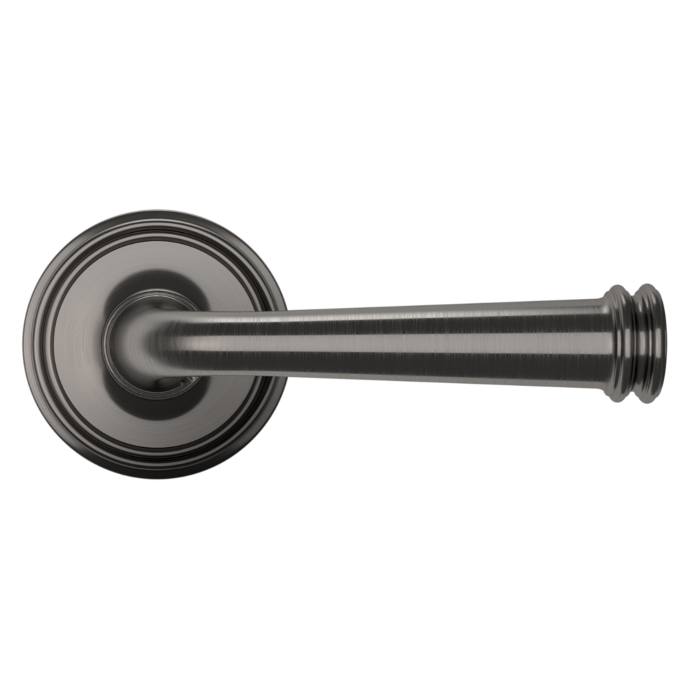 Baldwin 5116 Traditional Straight Lever Set with 5070 Rose Lifetime (PVD) Graphite Nickel / Passage / Reversible