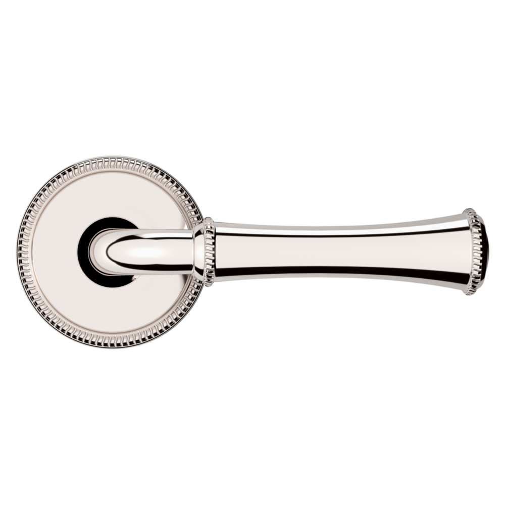 Baldwin 5118 Traditional Straight Lever Set with 5076 Rose Lifetime (PVD) Polished Nickel / Passage / Reversible