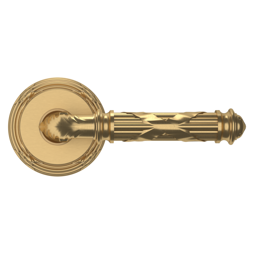 Baldwin 5122 Edinburgh Lever Set with 5022 Rose Vintage Brass / Passage / Reversible