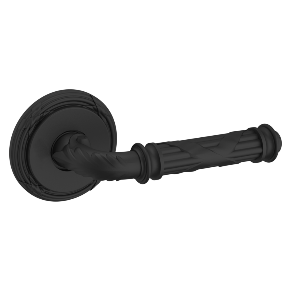 Baldwin 5122 Edinburgh Lever Set with 5022 Rose Satin Black / Passage / Reversible