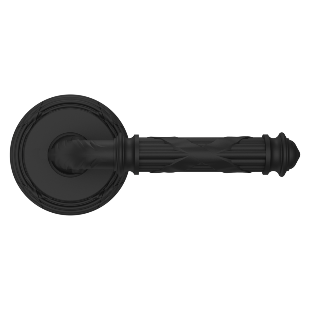 Baldwin 5122 Edinburgh Lever Set with 5022 Rose Satin Black / Passage / Reversible