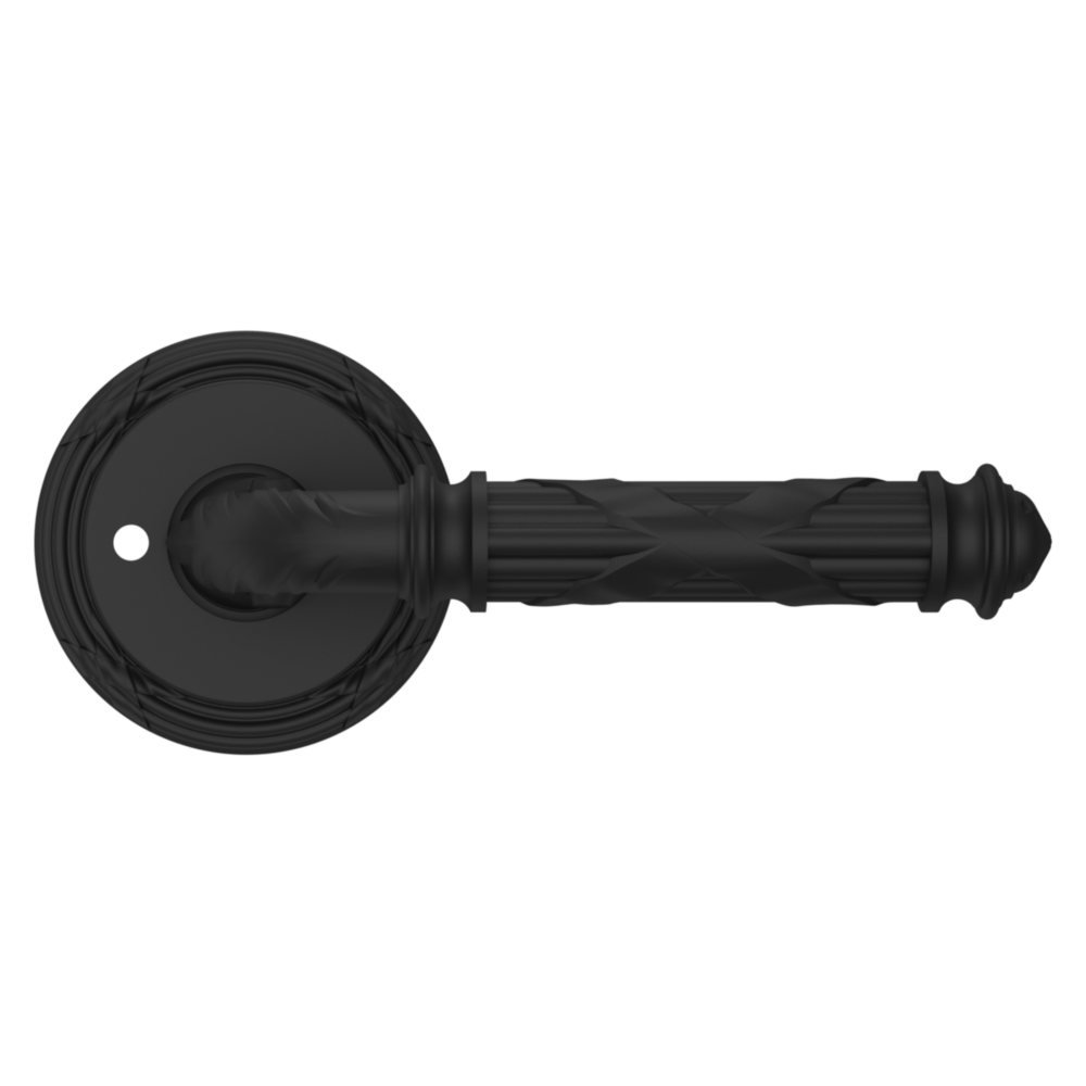 Baldwin 5122 Edinburgh Lever Set with 5022 Rose Satin Black / Privacy / Reversible