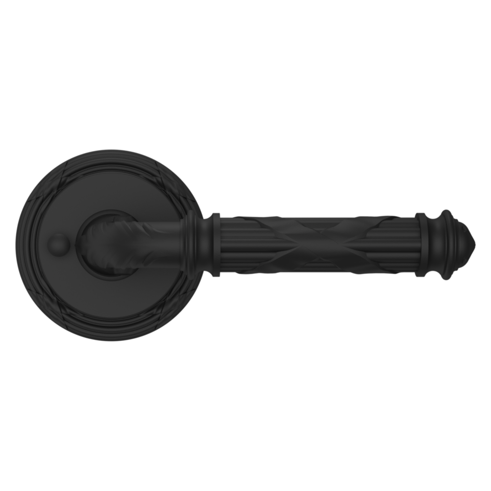 Baldwin 5122 Edinburgh Lever Set with 5022 Rose Satin Black / Privacy / Reversible