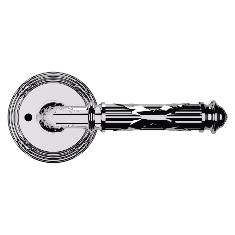 Baldwin 5122 Edinburgh Lever Set with 5022 Rose Polished Chrome / Privacy / Reversible