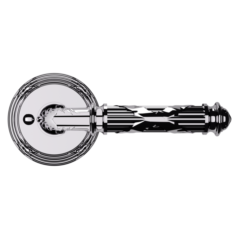 Baldwin 5122 Edinburgh Lever Set with 5022 Rose Polished Chrome / Privacy / Reversible