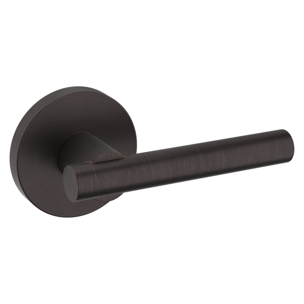 Baldwin 5137 Contemporary Straight Lever Set with 5046 Rose Venetian Bronze / Passage / Reversible