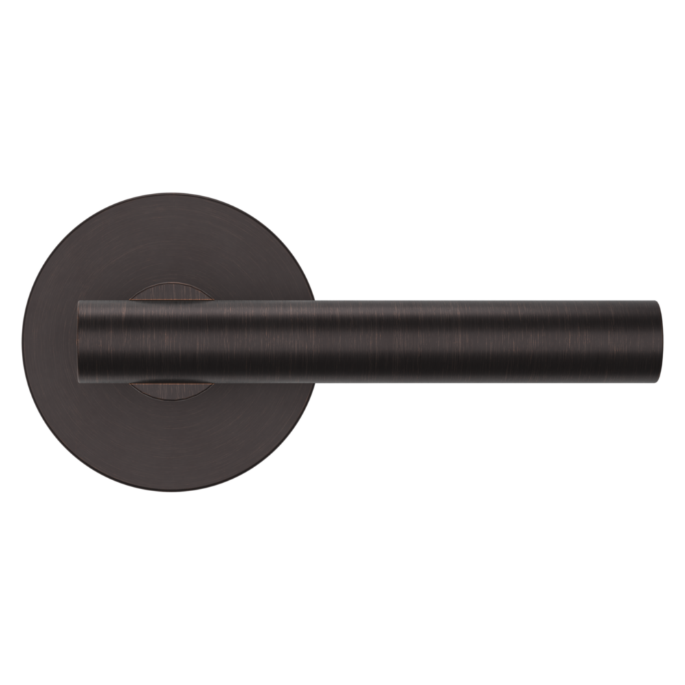 Baldwin 5137 Contemporary Straight Lever Set with 5046 Rose Venetian Bronze / Passage / Reversible
