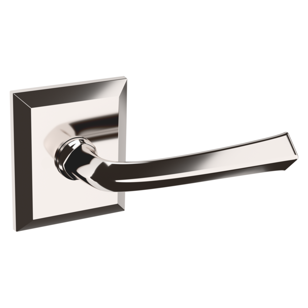 Baldwin 5141 Traditional Straight Lever Set with R033 Rose Lifetime (PVD) Polished Nickel / Passage / Reversible