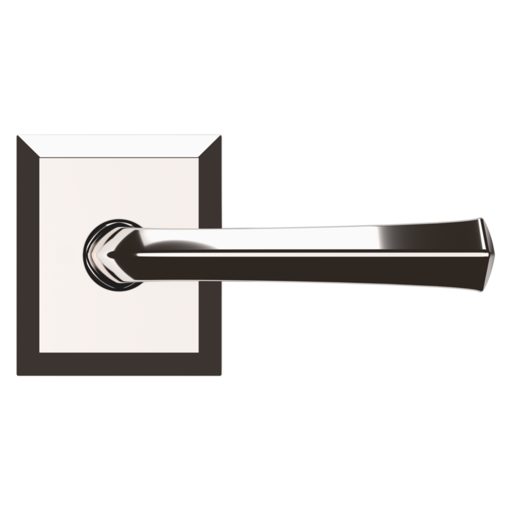 Baldwin 5141 Traditional Straight Lever Set with R033 Rose Lifetime (PVD) Polished Nickel / Passage / Reversible