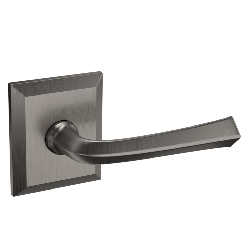 Baldwin 5141 Traditional Straight Lever Set with R033 Rose Lifetime (PVD) Graphite Nickel / Passage / Reversible