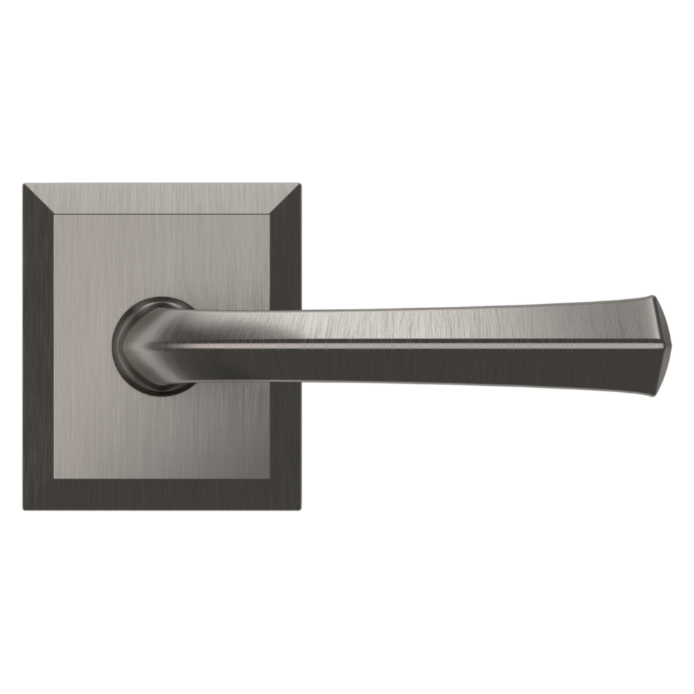 Baldwin 5141 Traditional Straight Lever Set with R033 Rose Lifetime (PVD) Graphite Nickel / Passage / Reversible