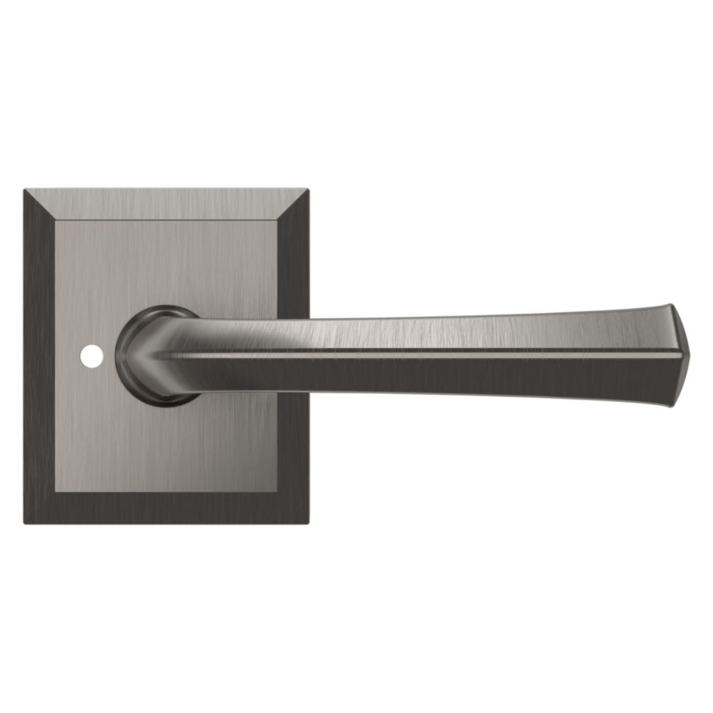 Baldwin 5141 Traditional Straight Lever Set with R033 Rose Lifetime (PVD) Graphite Nickel / Privacy / Reversible