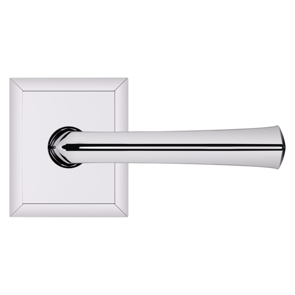 Baldwin 5141 Traditional Straight Lever Set with R033 Rose Polished Chrome / Passage / Reversible