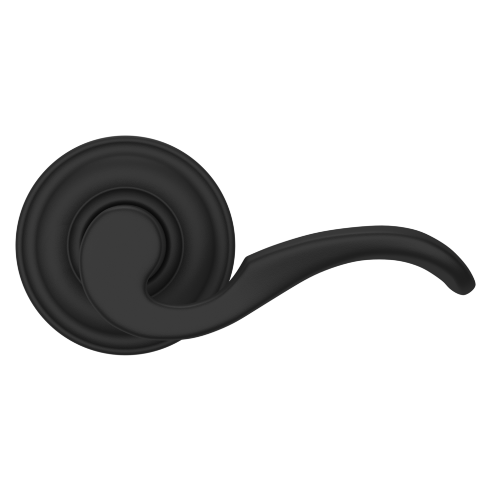 Baldwin 5152 Wave Lever Set with 5017 Rose Satin Black / Passage / Reversible