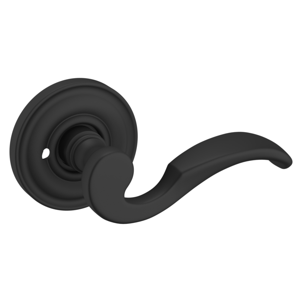 Baldwin 5152 Wave Lever Set with 5017 Rose Satin Black / Privacy / Reversible