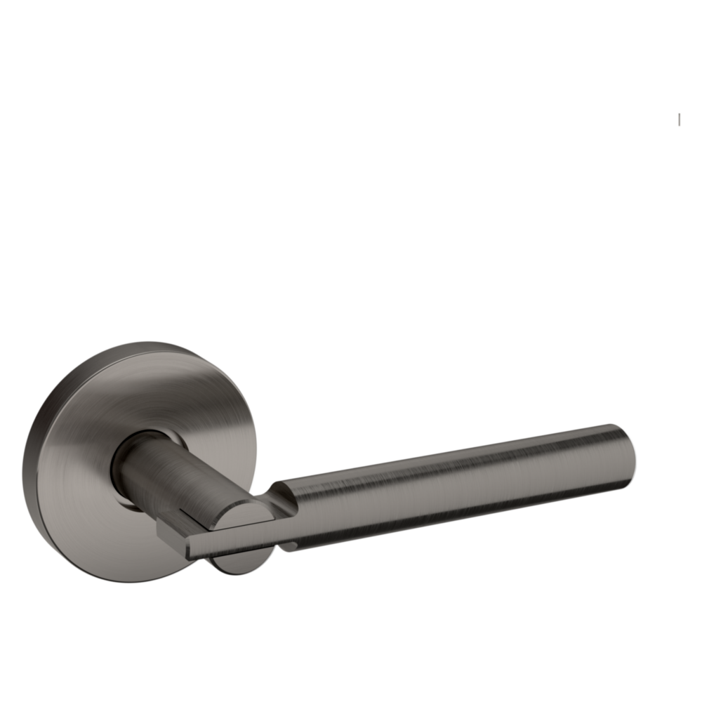Baldwin 5161 Contemporary Straight Lever Set with 5046 Rose Lifetime (PVD) Graphite Nickel / Passage / Reversible