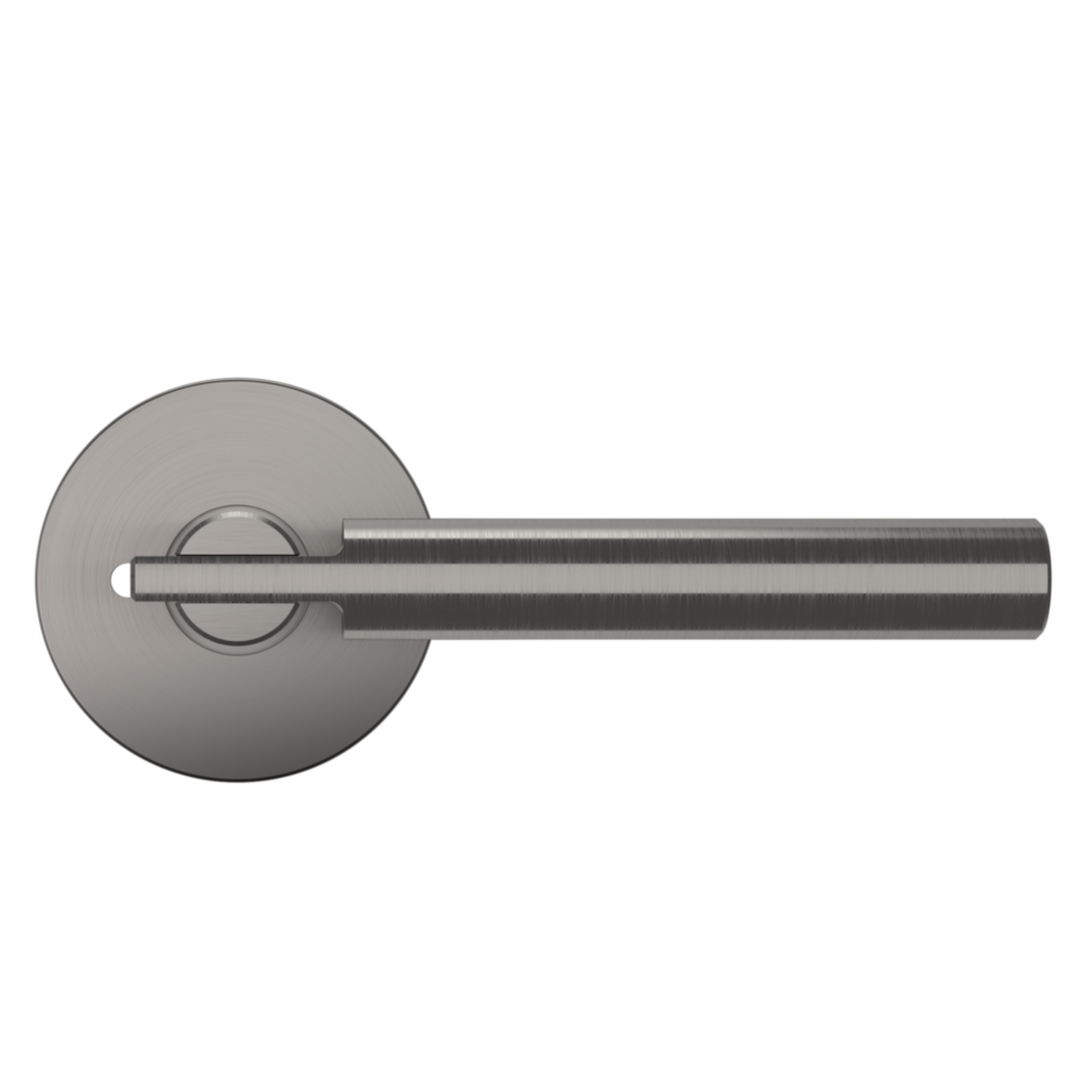 Baldwin 5161 Contemporary Straight Lever Set with 5046 Rose Lifetime (PVD) Graphite Nickel / Privacy / Reversible