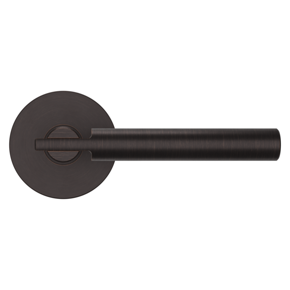 Baldwin 5161 Contemporary Straight Lever Set with 5046 Rose Venetian Bronze / Passage / Reversible