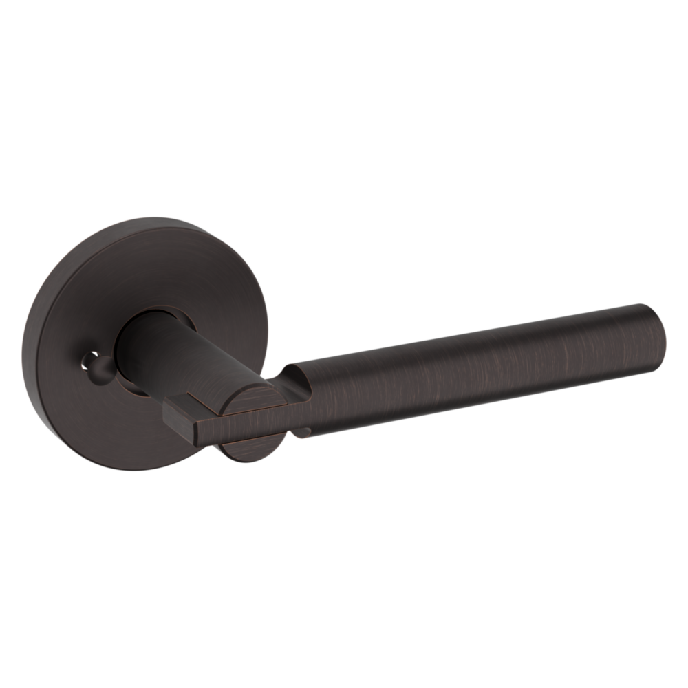 Baldwin 5161 Contemporary Straight Lever Set with 5046 Rose Venetian Bronze / Privacy / Reversible