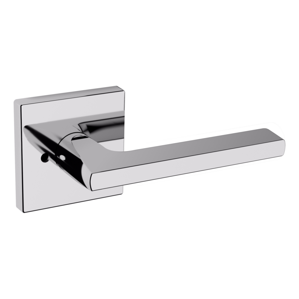 Baldwin 5162 Minneapolis Lever Set with R017 Rose Polished Chrome / Privacy / Reversible