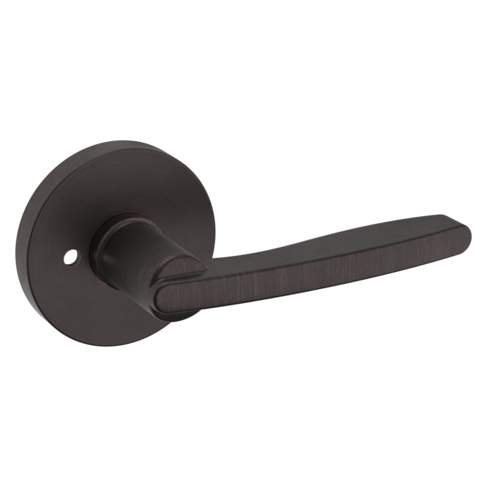 Baldwin 5164 Contemporary Straight Lever Set with 5046 Rose Venetian Bronze / Privacy / Reversible