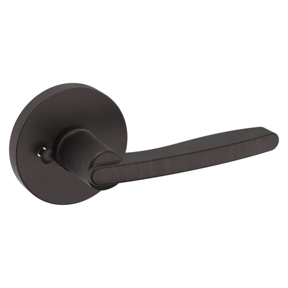 Baldwin 5164 Contemporary Straight Lever Set with 5046 Rose Venetian Bronze / Privacy / Reversible