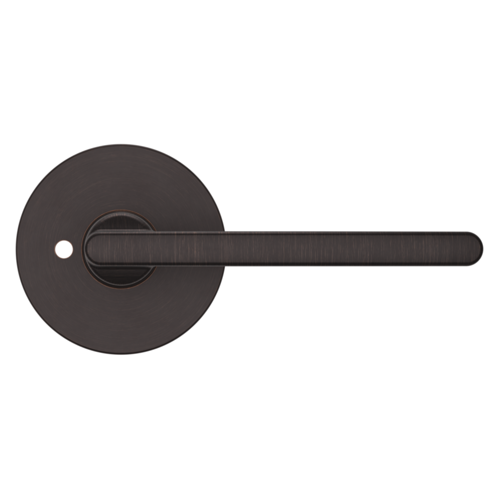 Baldwin 5164 Contemporary Straight Lever Set with 5046 Rose Venetian Bronze / Privacy / Reversible