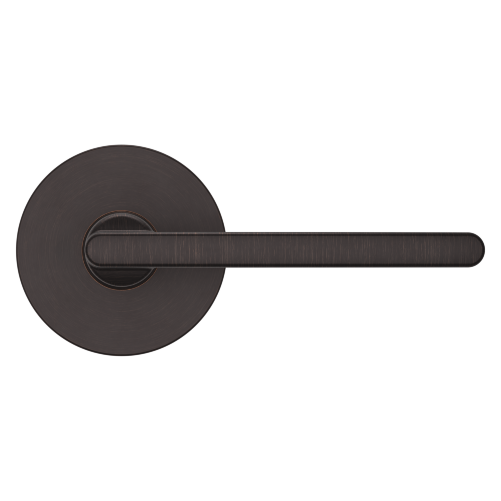 Baldwin 5164 Contemporary Straight Lever Set with 5046 Rose Venetian Bronze / Privacy / Reversible