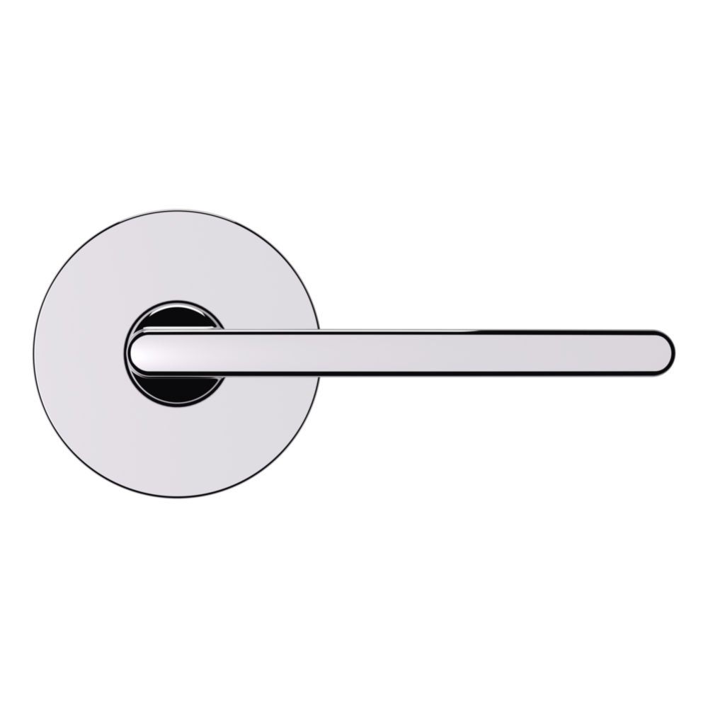 Baldwin 5164 Contemporary Straight Lever Set with 5046 Rose Polished Chrome / Full Dummy / Reversible
