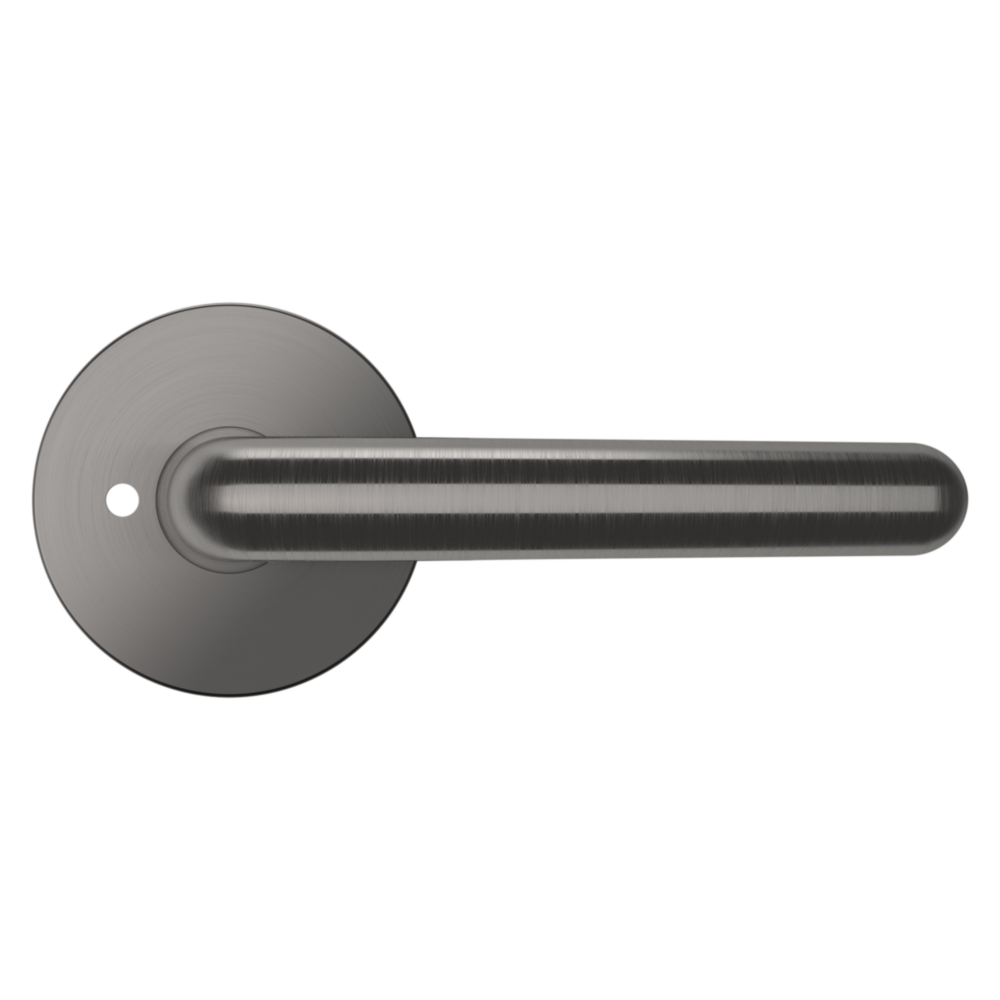 Baldwin 5165 Contemporary Straight Lever Set with 5046 Rose Lifetime (PVD) Graphite Nickel / Privacy / Reversible