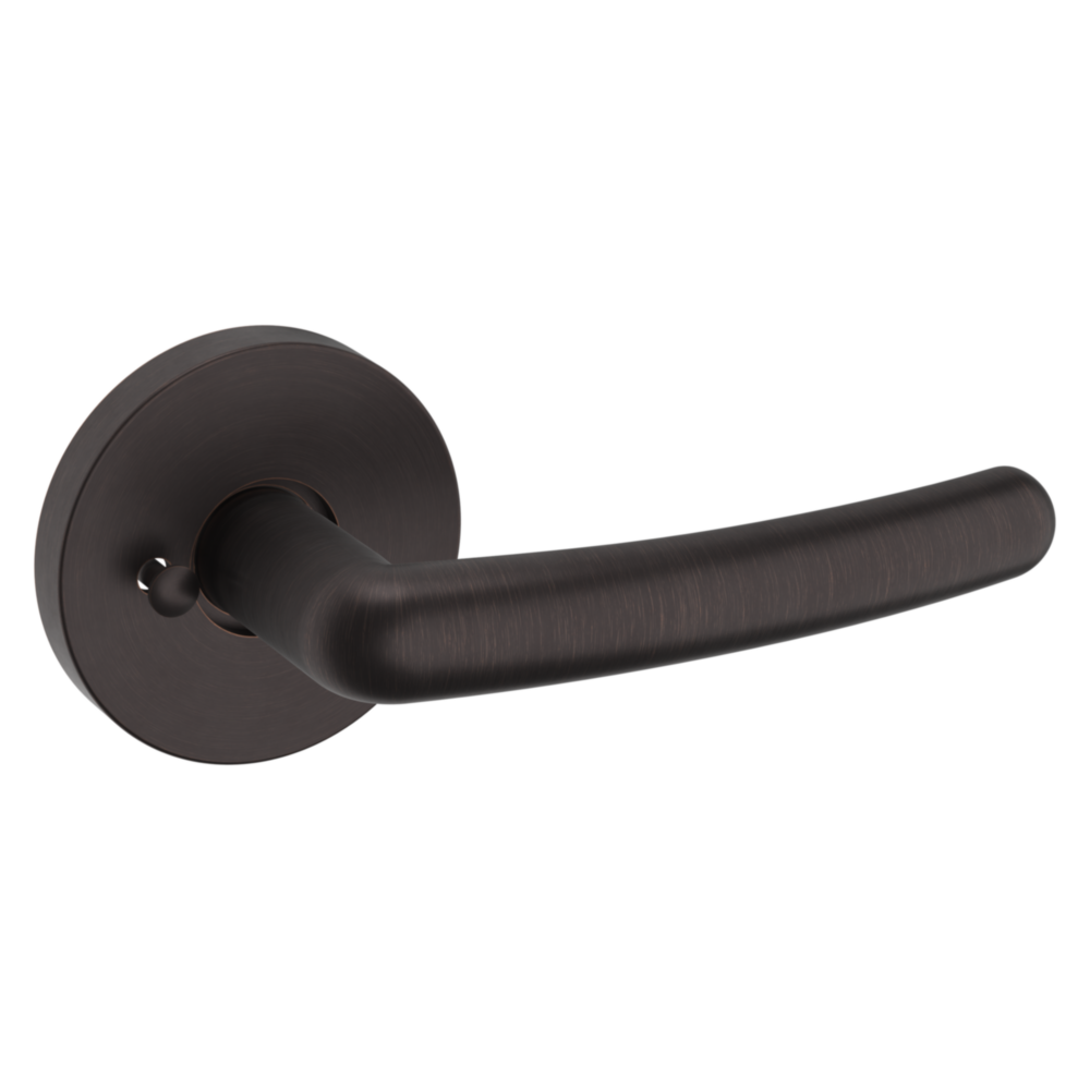 Baldwin 5165 Contemporary Straight Lever Set with 5046 Rose Venetian Bronze / Privacy / Reversible