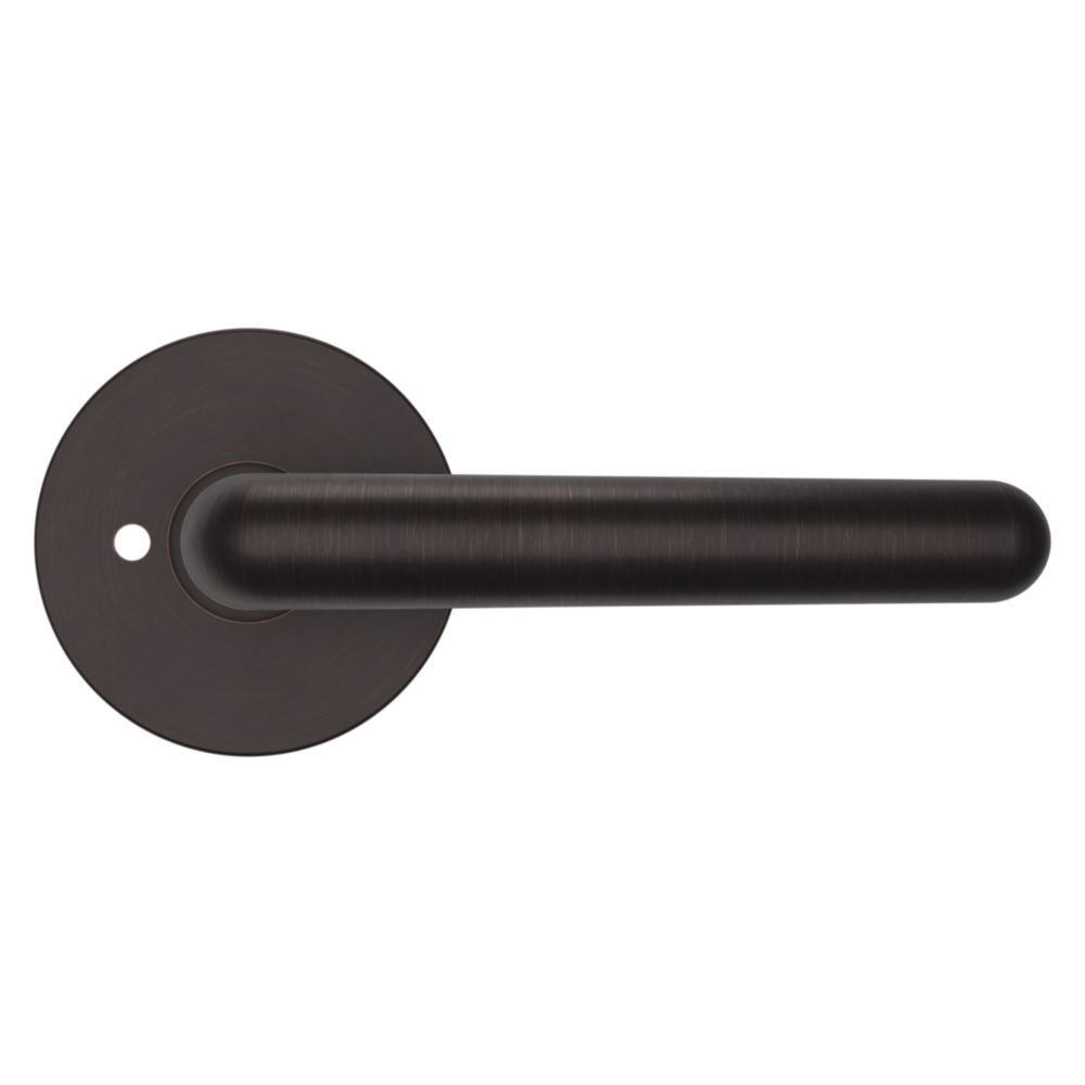 Baldwin 5165 Contemporary Straight Lever Set with 5046 Rose Venetian Bronze / Privacy / Reversible