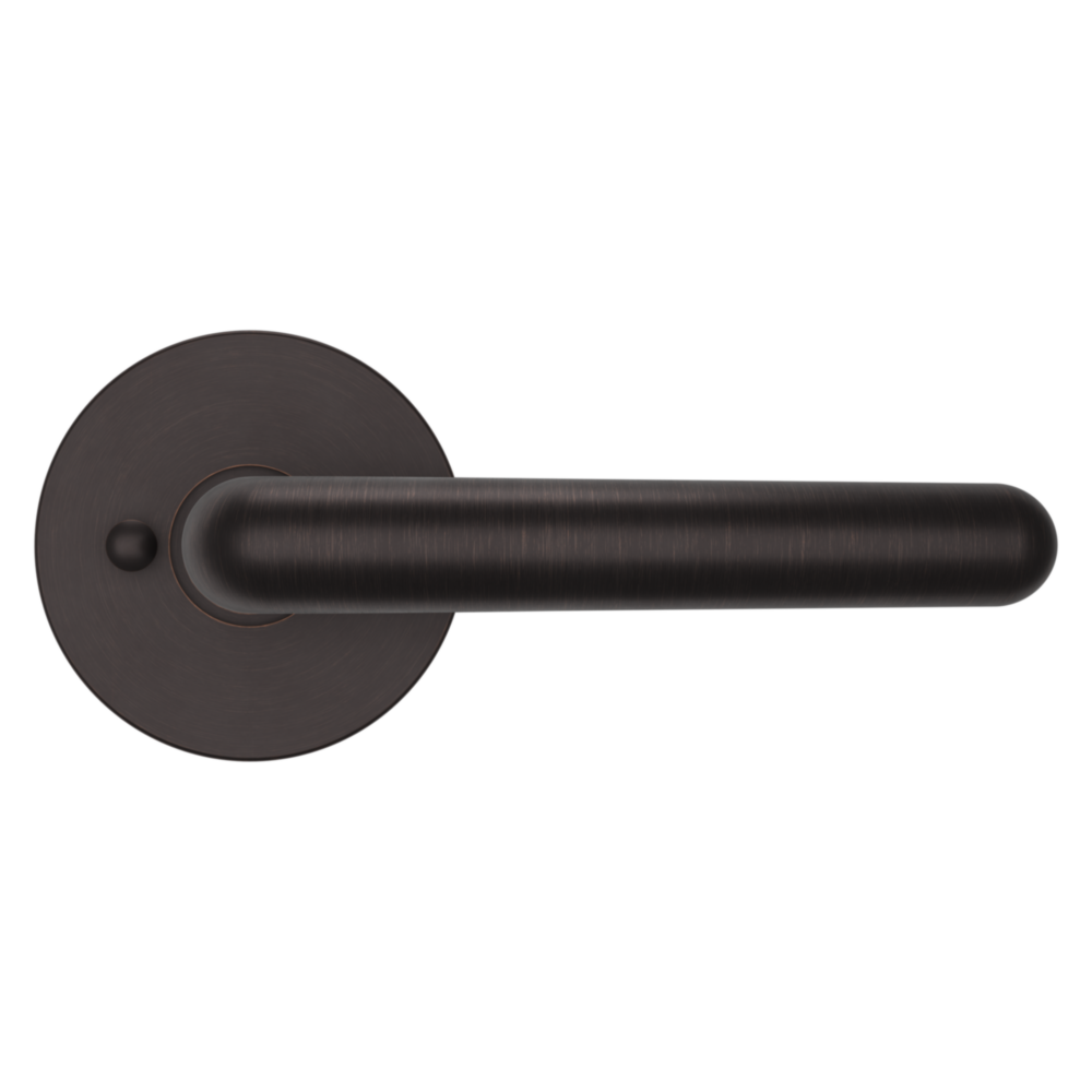 Baldwin 5165 Contemporary Straight Lever Set with 5046 Rose Venetian Bronze / Privacy / Reversible